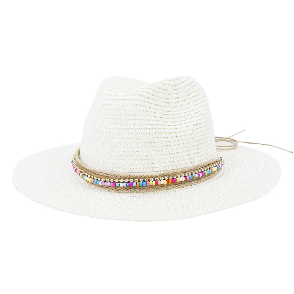 

New Summer Boy Girl Kids Straw Hats Outdoor Sun Protection Beach Sun Hats Panama Child Formal Jazz Hat Gorras Para Mujer 52-54cm Kid Size молоко, білий колір