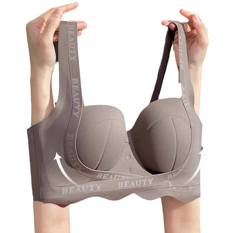 Traceless Underwear Set Women's Half Cup Small Breasts Gather and Show Large Adjustment Type, Pull and Close the Secondary Breasts, Anti-sagging Bra
