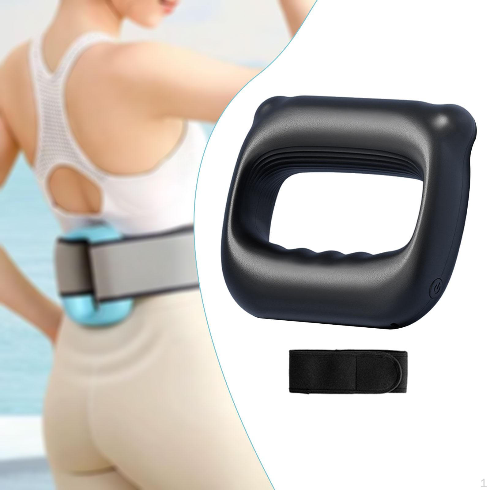 

Компактный ручной массажер с поясным ремнем для любителей фитнеса чёрный