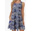 Sleeveless Dress Summer New Beach Hawaiian Print Loose Vest Skirt With Pockets