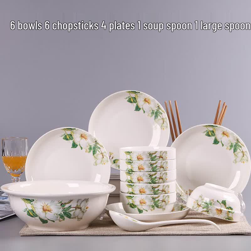 Youluo 18-Piece Chinese Enamel Dinnerware Set