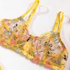 Sexy Lingerie Bra Sets Lace Floral Transparent Bra Panties Brassiere Women Underwear