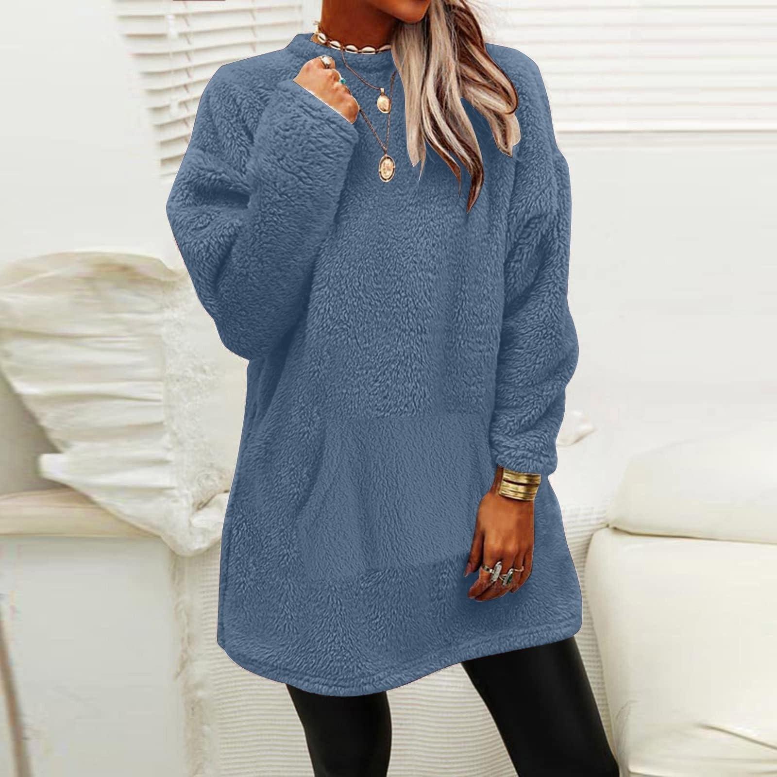 

Женская модная повседневная теплая футболка с длинным рукавом и круглым вырезом с длинными рукавами