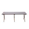 Portable Walnut Wood Roll-Up Camping Table (Large, 2-Pack)
