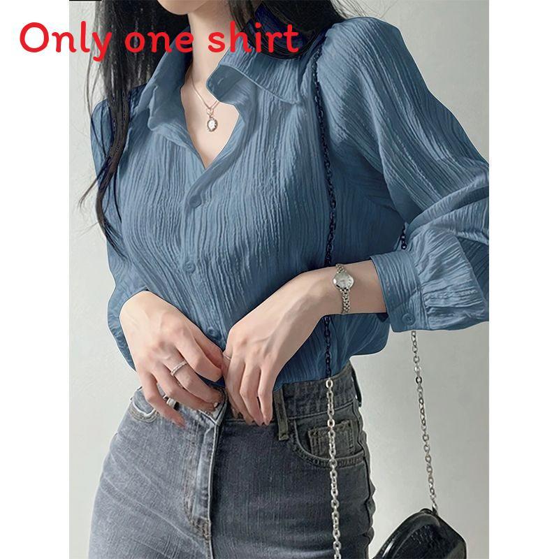 French Long Sleeve Shirt With Sun Protection Lightweight Feminine Design For Spring Summer Wear