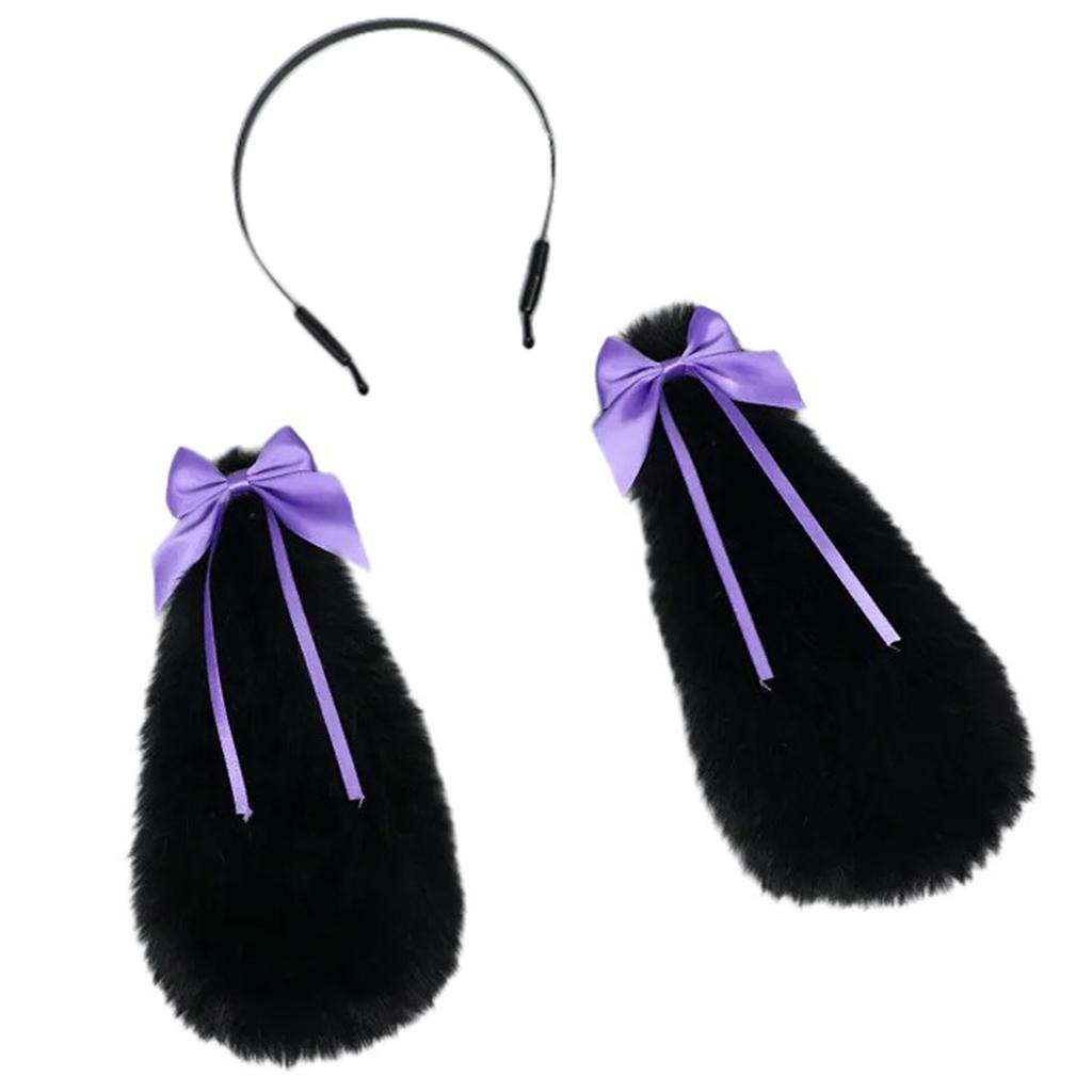 Handmade Rabbit Ear Headband Rabbit Girls Cosplay Accessories Beast Ears Fursuit Masquerade Halloween Cosplay Party