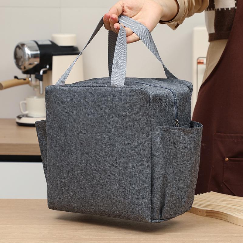 Cationic Waterproof Double-Pocket Insulated Lunch Bag with Aluminum Foil