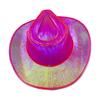 Cowgirl Hat Wireless Disco Luminous Colorful LED Glowing Light Bar Cap Unisex Hip Hop Style Bachelorette Party Supplies Flashing