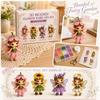 3D Beaded Flower Fairy DIY Kit 4 Piece Set Includes Beads Scissors Thread and Instruction Manual for Crafting Detailed Fairy Figurines