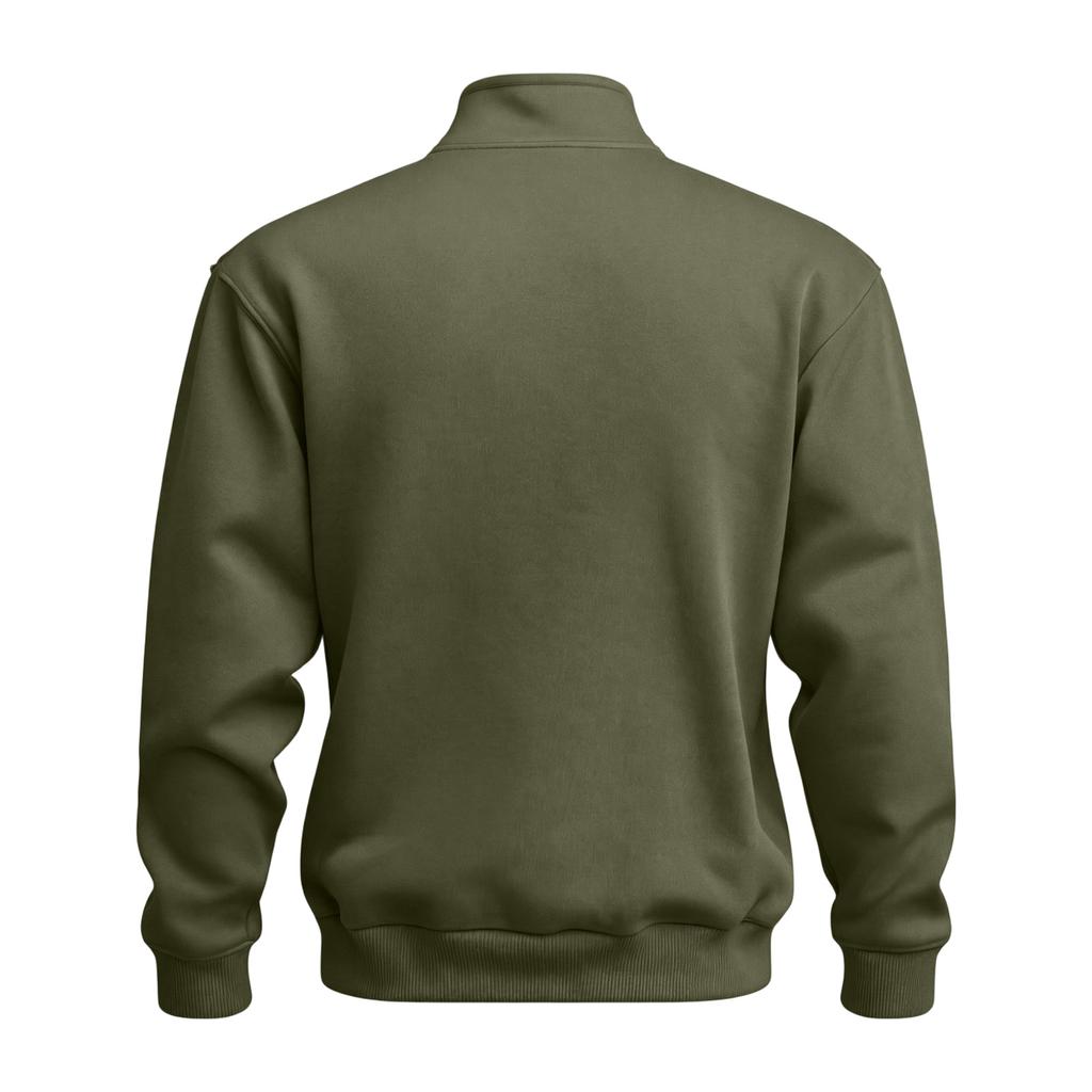 Men's Casual Half-Zip Sweatshirt with Stand Collar, Relaxed Fit
