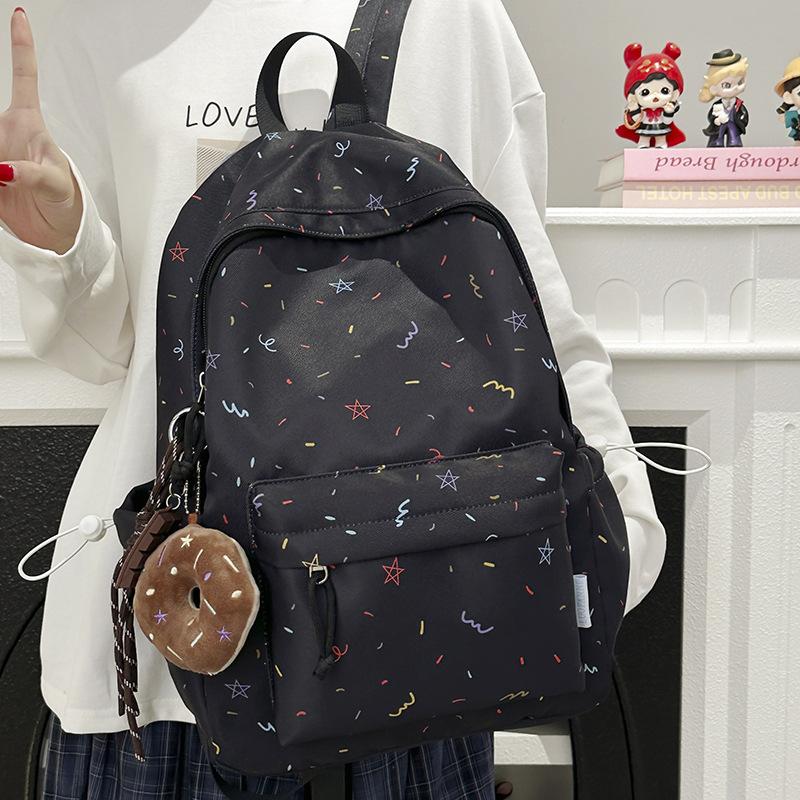 Star Backpack Junior Senior High School Schoolbag Women's Lightweight Large Capacity Backpack