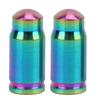 2 Pcs Titanium Alloy Valve Cap for Bike Bicycle Tire Dust Cover Road Bicycles Accessories