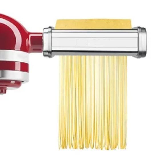 Nástavec na těstoviny pro kuchyňský robot KitchenAid, Váleček na těstoviny, Kráječ na špagety a fettuccine, Nerezový kráječ na nudle, Pasuje na všechny modely KitchenAid Chef