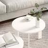 Coffee Table Set 2 pcs White Solid Pine Wood