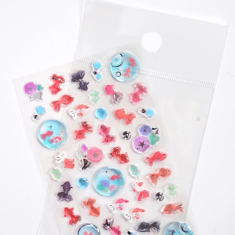 Japan Goldfish Epoxy  Glue Sticker Phone Case Sticker Diary Notebook Decoration Creative Gifts
