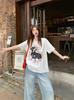 Plus Size Women's Casual Dog Print Loose T-shirt