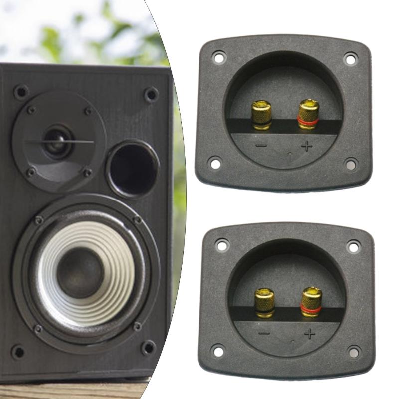 2Pcs Speaker Terminals Box Square Binding Post Cable Connectors Components for Car Home Theater Accessories