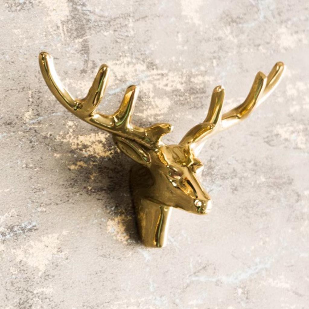 Латунные ручки-кнопки для шкафа в виде оленя, роскошные декоративные ручки для шкафа, ручки-кнопки для дома, кухни, буфета