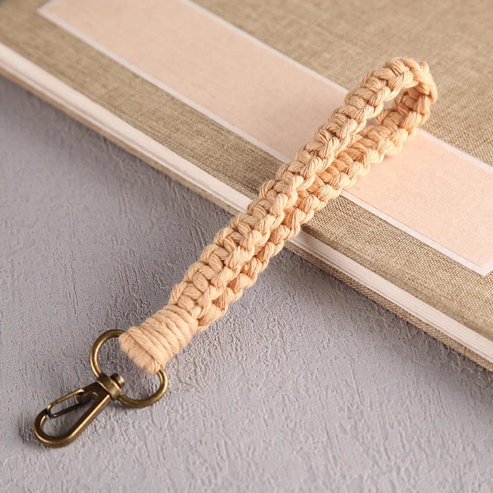 Neuer Vintage Twist Baumwollseil Schlüsselanhänger Damen Temperament Auto Tasche Schlüsselring Geflochtener Schlüsselanhänger Für Damen Schmuck Geschenk 2022