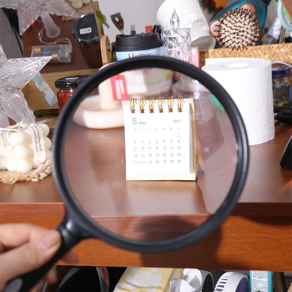 3X HD Handheld Magnifier Large Lens 130 Mm Reading Magnifier Provide Close View Multipurpose Microscope Lens Watch Repair