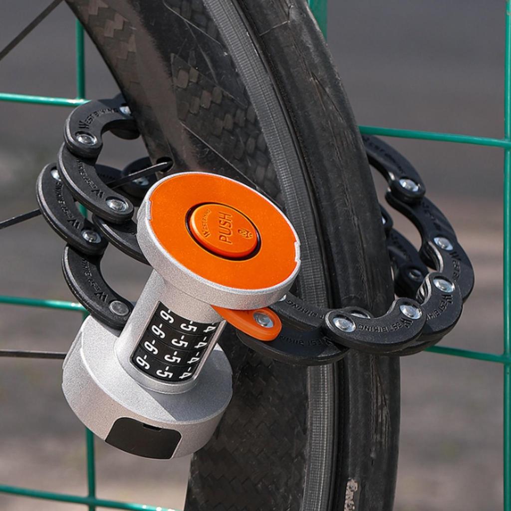 Folding Cycle Lock with Mounting Bracket Cut Resistant Bike
