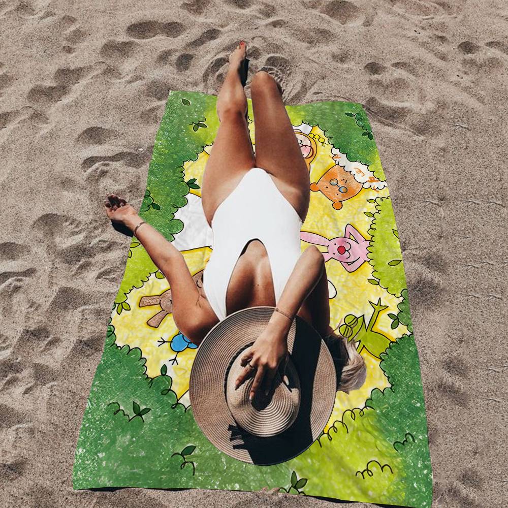C-Coco-chan Anime Big Microfiber Beach Towels Quick Dry Towel Sand Beach Towels Pool Towel For Travel Swim Pool Yoga