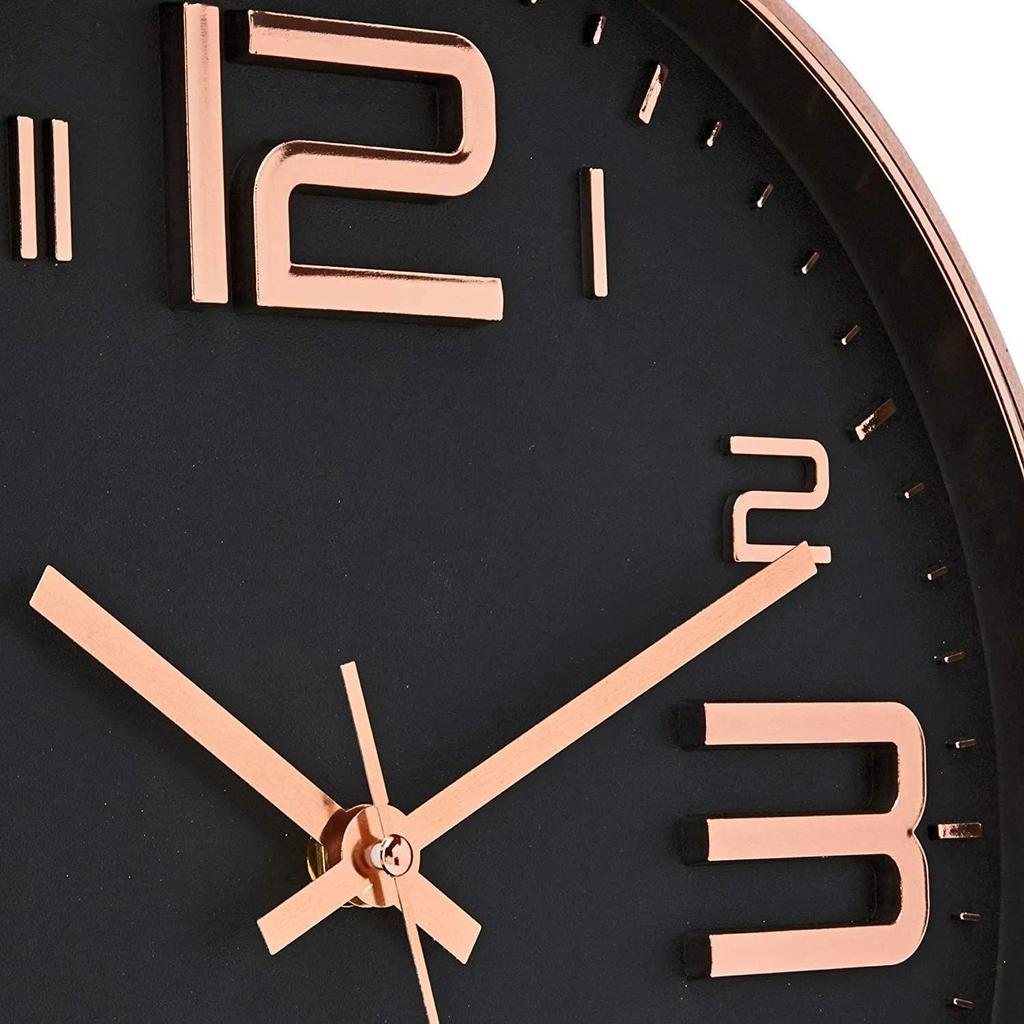 Wall Clock 12" Silent Quartz Decorative Latest Wall Clock Non-Ticking Classic Clock Battery Operated Round Easy To Read For Room/Home