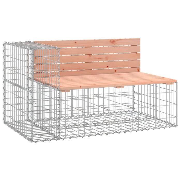 VidaXL Garden Bench Design Gabion 347x71x65.5 Cm Solid Douglas Wood 3196255