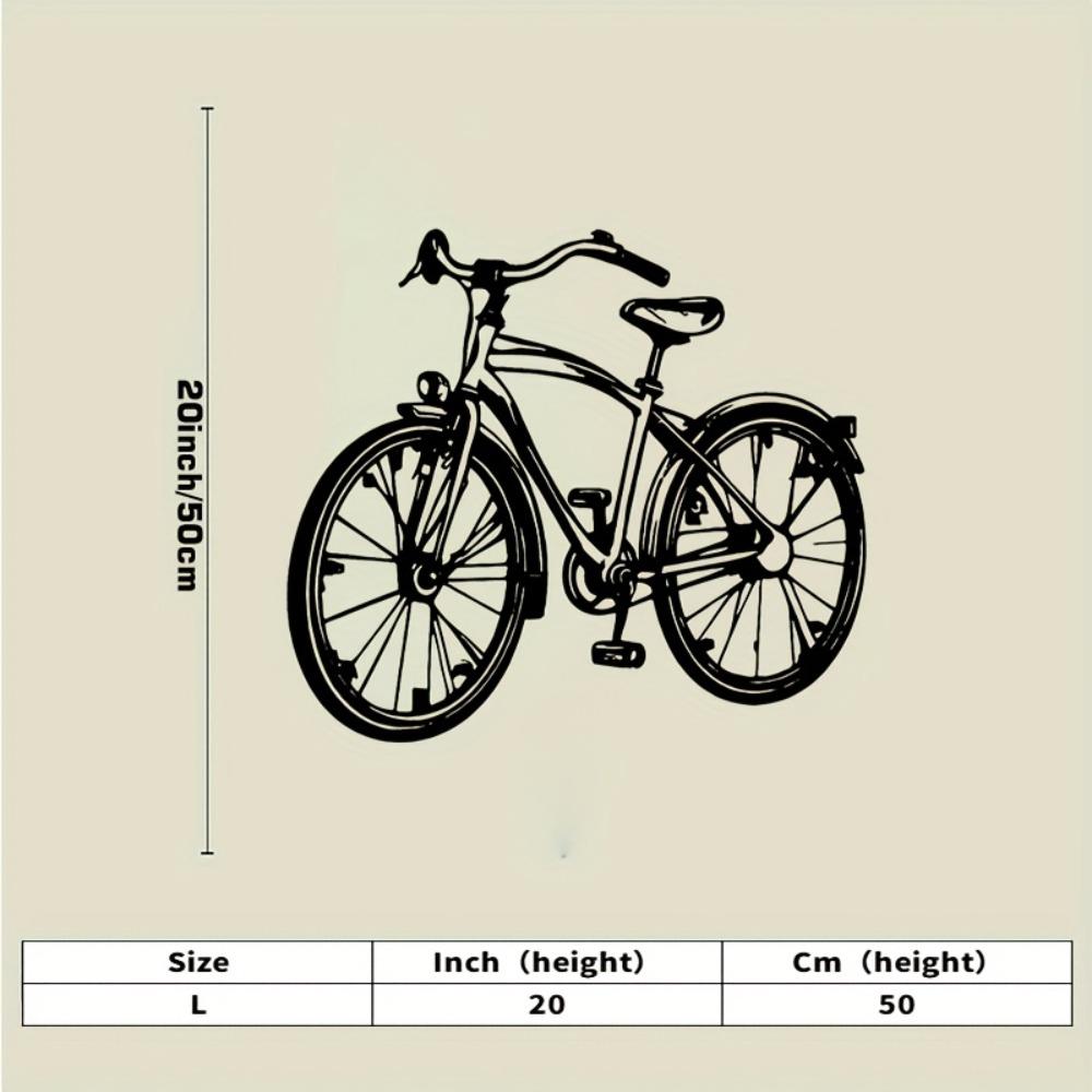 Vintage Bicycle Metal Wall Art, Classic Bike Silhouette, Retro Iron Decor for Living Room, Cycling Enthusiasts, Rust-Proof, Easy Hang