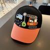 Cartoon Car Print Baby Baseball Hat Fashion Patchwork Sunshade Duck Tongue Cap Boy Girl Kids Casual Outdoor Peaked Hat
