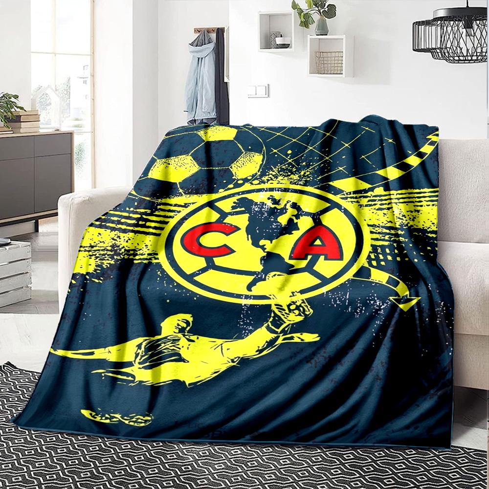 Club América Print Flannel Blanket High Quality Warm Comfortable Cover for All Seasons Perfect for Gifts Home Decor
