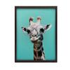 Giraffe mit rosa Brille Giraffe mit rosa Brille, 30x40 cm, ohne Rahmen, Premium-Leinwand auf Keilrahmen