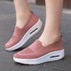 2025 Large Size Women's Shoes Solid Color Breathable Flyknit Shoes One Foot Stirrup Women's Sneakers Sock Mouth Casual Shoes