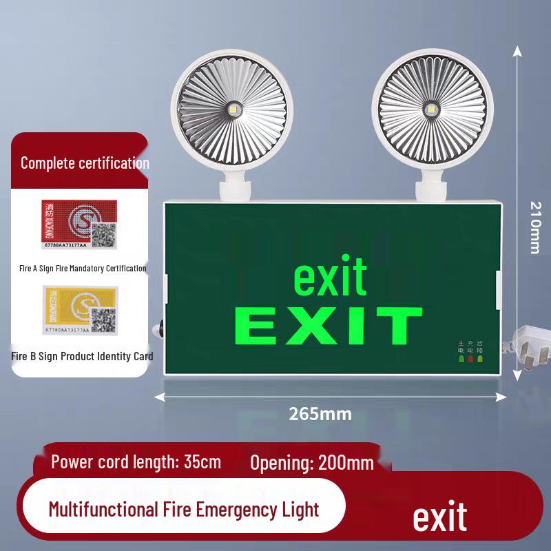 

LED Emergency Exit Light: 2-in-1 Multifunctional Safety Sign & Light