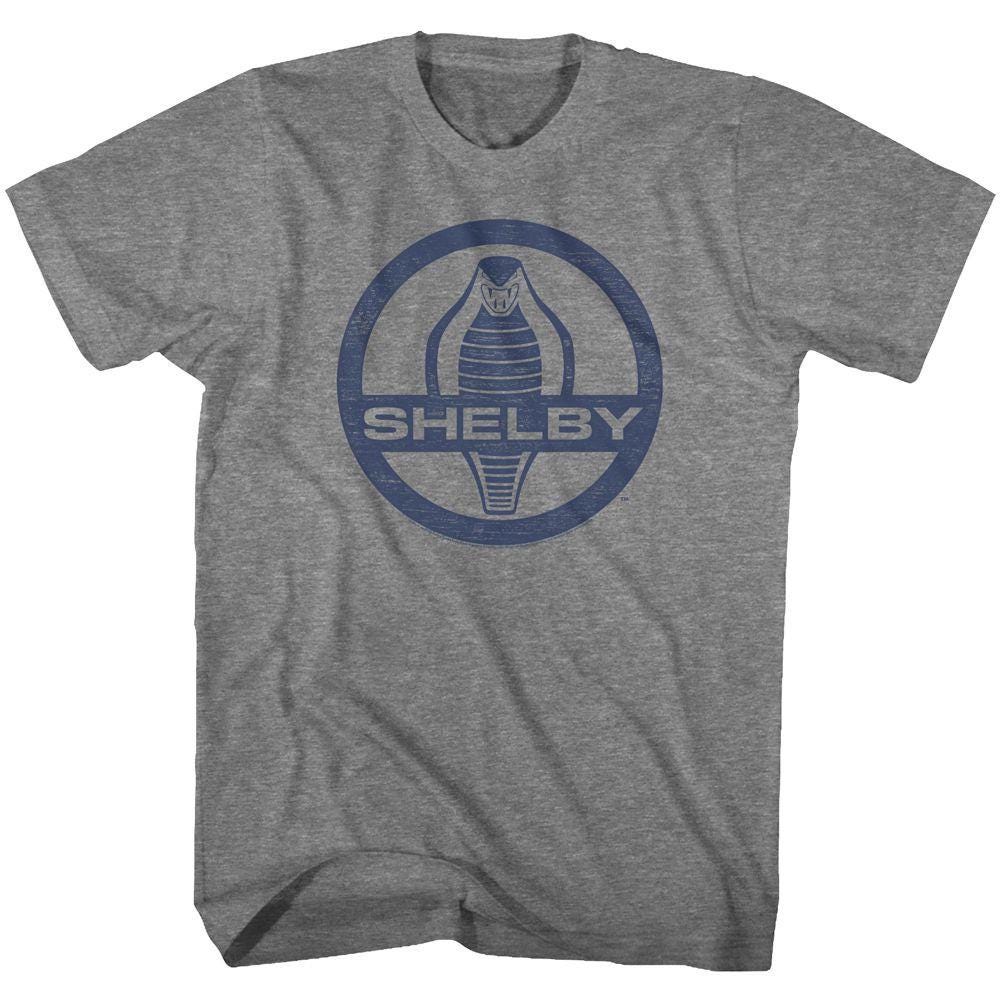 Maglietta T-shirt Carroll Shelby Motors Shelby Cobra Snake Logo Grigio Melange