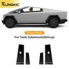 Brillant Mat Noir pour Tesla Cybertruck 2024-Up Accessoires Anti-Rayures Film de Protection de Peinture Pilier B de Voiture Kit Bra Transparent PPF.