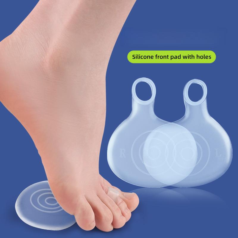 

Силиконовый держатель для пальцев ног, мужские и женские подушечки для передней части стопы, силиконовая стелька для передней части стопы, амортизация и снятие давления L (40-45 yards) прозрачный