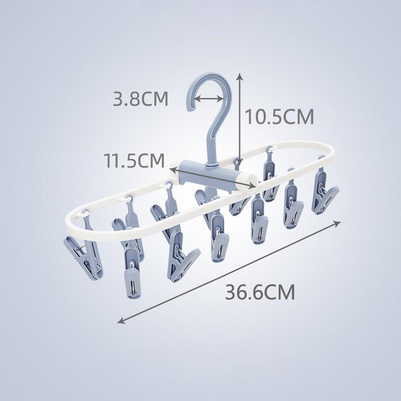 

8/32 Зажим для носков Многофункциональный зажим для сушки носков Вешалка для одежды Бытовой зажим для сушки носков 12 Зажим для носков Складная сушка для носков 36CM синий