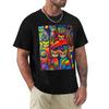 Rainbow cats acrylics TShirt Plus Size Short Sleeve TShirt