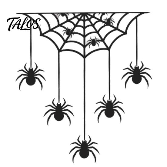 Talos Halloween Spider Web Light Switch Sticker, Upside Down Decal, Removable Decals, PVC Waterproof Wall Art for Home Bedroom Living Room Entrance
