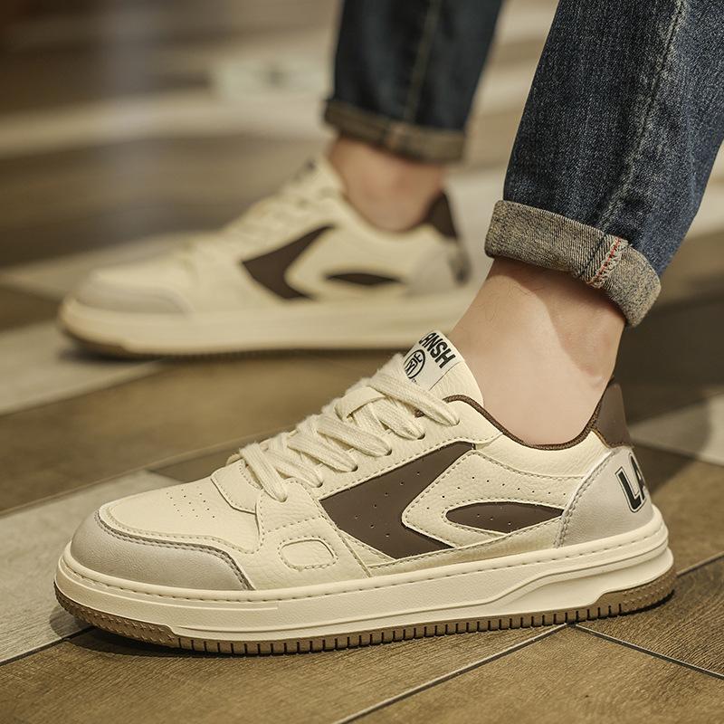 High-quality Leather Men's Shoes 2025 Autumn New Sports and Leisure Shoes Trendy Fashion Versatile Niche Board Shoes Men