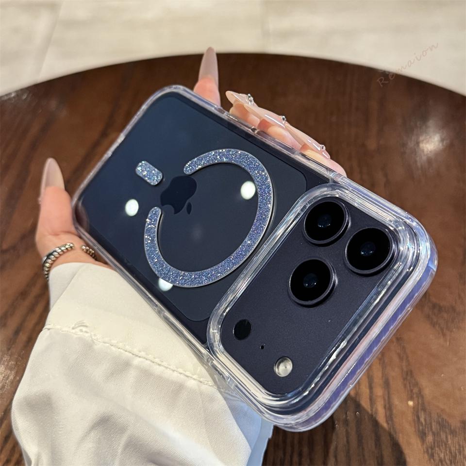 Bling Glitzer Klassische Handyhülle Für iPhone 17 Air 15 14 13 12 11 16 Pro Max 14 15 16 E Plus Silikon Stoßfester Schutzhülle