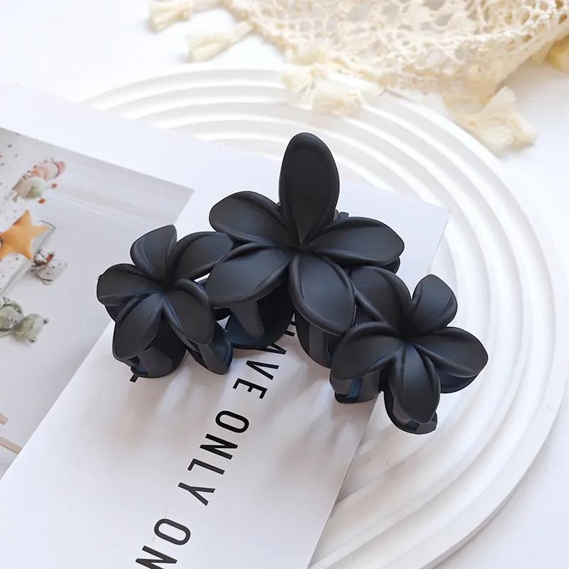 Korean Fashion Gradient 12cm Flower Hair Clip For Women Sweet Hairpins Hair Claws Crab Clamp Barrettes Hawaiian Hair Accessories