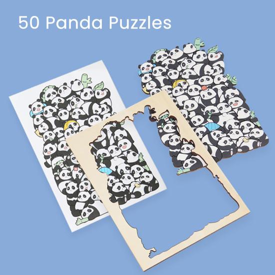 45660 Seturi Lemn cu Rămă Neregulată Pisoi Câine Puzzle 3D Pisică Placă Casă Panda Maimuță
