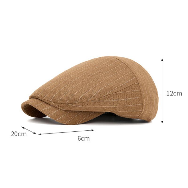 Men's Spring Cap Striped Beret Retro Forward Cap Women's British Newspaper Boy Hat Sun Hat