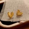 Exquisite Titanium Heart-Shaped Earrings - Light Luxury French Korean Fashion Design
