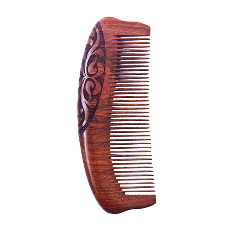 Unisex Sandelholzkamm Damen Herren Zuhause Reise Holz Antistatisch Feinzahnkamm Holzgriffe Haarkamm