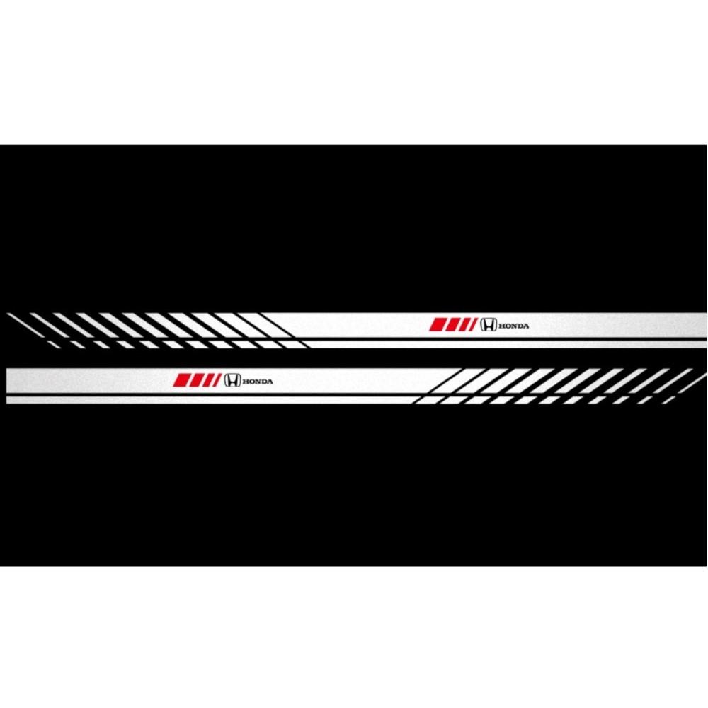 kybn5 2Pcs Car Body Side Stripe DIY Decal Car Tuning Logo Sticker For Honda Mugen Typer ACCORD Airwave Avancier Civic INSPIRE GK5 CRV