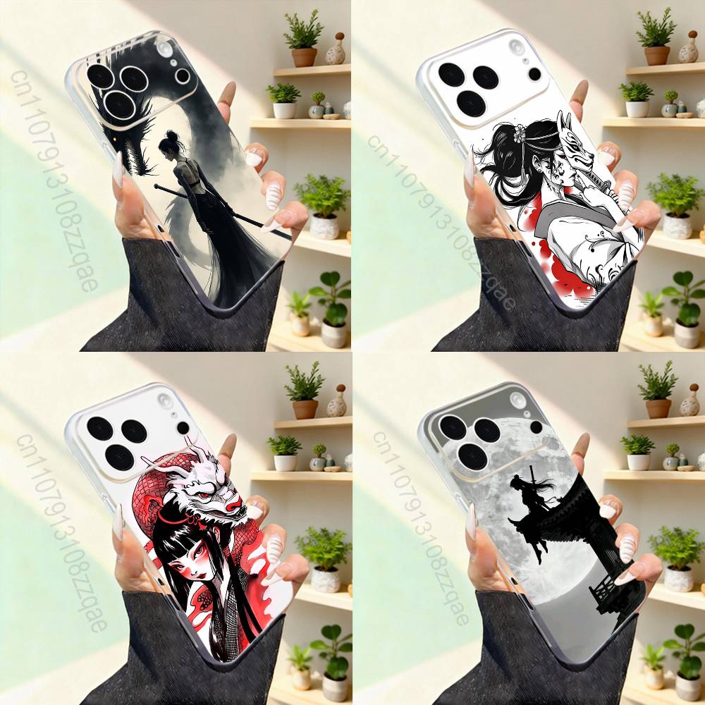 Samurai Warrior Geisha Cool For iPhone 11,12,13,14,15,16,17,Pro,Max,Plus,Mini,SE4,E Phone Case With Magsafe Wireless