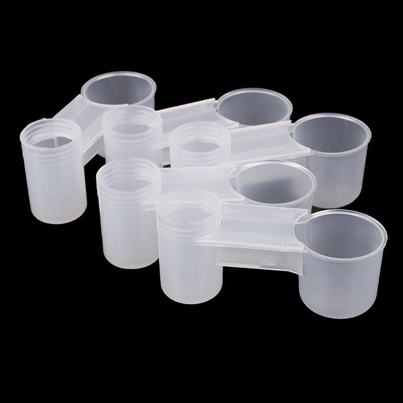 

5Pcs Plastic Bird Feeder Clear Water Bottle Drinker Cup for Pigeon Bird 5pcs белый